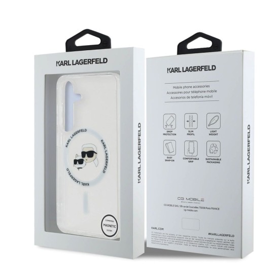 Husa Karl Lagerfeld IML K&CH Heads MagSafe pentru Samsung Galaxy S25, Transparenta Husa Karl Lagerfeld IML K&CH Heads MagSafe pentru Samsung Galaxy S25, Transparenta (Bakr, KLHMS25SHLSKCH) by www.silkase.ro