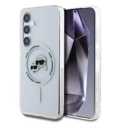 Husa Karl Lagerfeld IML K&CH Heads MagSafe pentru Samsung Galaxy S25+, Transparenta
