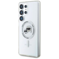 Husa Karl Lagerfeld IML K&CH Heads MagSafe pentru Samsung Galaxy S25 Ultra, Transparenta