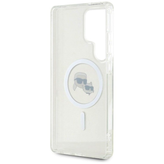 Husa Karl Lagerfeld IML K&CH Heads MagSafe pentru Samsung Galaxy S25 Ultra, Transparenta (Bakr, KLHMS25LHLSKCH) by www.silkase.ro