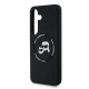 Husa Karl Lagerfeld Liquid Silicone K&CH Heads MagSafe pentru Samsung Galaxy S25, Neagra (Bakr, KLHMS25SSKCHTCK) by www.silkase.ro