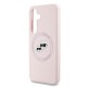 Husa Karl Lagerfeld Liquid Silicone K&CH Heads MagSafe pentru Samsung Galaxy S25+, Roz (Bakr, KLHMS25MSKCHTCP) by www.silkase.ro