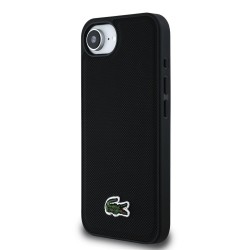 Husa Lacoste Iconic Petit Pique Woven Logo MagSafe pentru iPhone 16e, Neagra Husa Lacoste Iconic Petit Pique Woven Logo MagSafe pentru iPhone 16e, Neagra