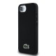 Husa Lacoste Iconic Petit Pique Woven Logo MagSafe pentru iPhone 16e, Neagra (Bakr, LCHMPSE4PVCK) by www.silkase.ro