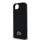 Husa Lacoste Iconic Petit Pique Woven Logo MagSafe pentru iPhone 16e, Neagra (Bakr, LCHMPSE4PVCK) by www.silkase.ro