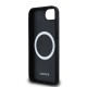 Husa Lacoste Iconic Petit Pique Woven Logo MagSafe pentru iPhone 16e, Neagra (Bakr, LCHMPSE4PVCK) by www.silkase.ro