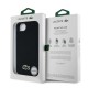 Husa Lacoste Iconic Petit Pique Woven Logo MagSafe pentru iPhone 16e, Neagra (Bakr, LCHMPSE4PVCK) by www.silkase.ro