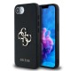 Husa Guess PU Grained 4G Metal Logo pentru iPhone 16e, Neagra (Bakr, GUHCPSE4PGT4MBK) by www.silkase.ro