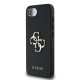 Husa Guess PU Grained 4G Metal Logo pentru iPhone 16e, Neagra (Bakr, GUHCPSE4PGT4MBK) by www.silkase.ro