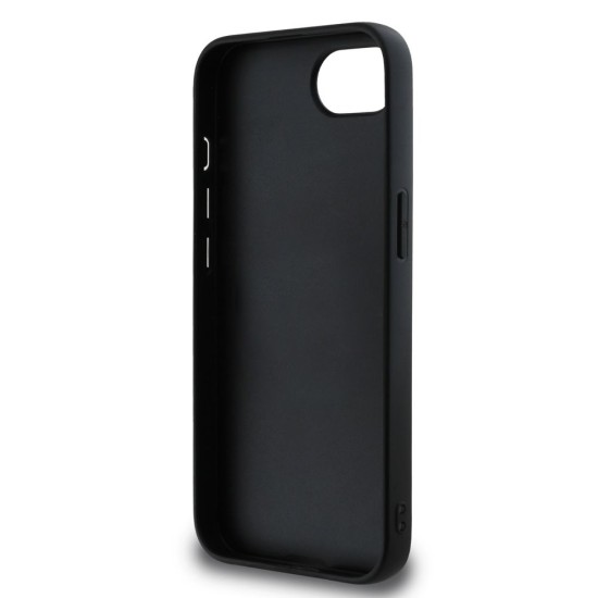 Husa Guess PU Grained 4G Metal Logo pentru iPhone 16e, Neagra (Bakr, GUHCPSE4PGT4MBK) by www.silkase.ro