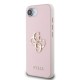 Husa Guess PU Grained 4G Metal Logo pentru iPhone 16e, Roz (Bakr, GUHCPSE4PGT4MBP) by www.silkase.ro