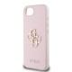 Husa Guess PU Grained 4G Metal Logo pentru iPhone 16e, Roz (Bakr, GUHCPSE4PGT4MBP) by www.silkase.ro