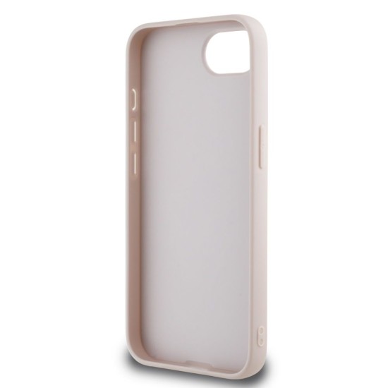 Husa Guess PU Grained 4G Metal Logo pentru iPhone 16e, Roz (Bakr, GUHCPSE4PGT4MBP) by www.silkase.ro