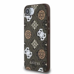 Husa Guess PU 4G Peony MagSafe pentru iPhone 16e, Maro Husa Guess PU 4G Peony MagSafe pentru iPhone 16e, Maro