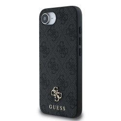 Husa Guess PU 4G Small Metal Logo MagSafe pentru iPhone 16e, Gri Husa Guess PU 4G Small Metal Logo MagSafe pentru iPhone 16e, Gri