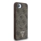 Husa Guess PU 4G Strass Triangle Logo MagSafe pentru iPhone 16e, Maro (Bakr, GUHMPSE4P4TDPW) by www.silkase.ro