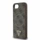 Husa Guess PU 4G Strass Triangle Logo MagSafe pentru iPhone 16e, Maro (Bakr, GUHMPSE4P4TDPW) by www.silkase.ro