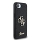 Husa Guess PU Fixed Glitter 4G Metal Logo pentru iPhone 16e, Neagra (Bakr, GUHCPSE4HG4SGK) by www.silkase.ro