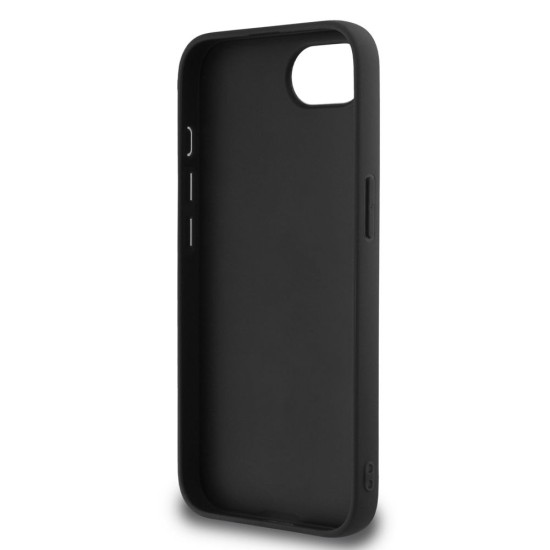 Husa Guess PU Fixed Glitter 4G Metal Logo pentru iPhone 16e, Neagra (Bakr, GUHCPSE4HG4SGK) by www.silkase.ro