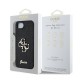 Husa Guess PU Fixed Glitter 4G Metal Logo pentru iPhone 16e, Neagra (Bakr, GUHCPSE4HG4SGK) by www.silkase.ro