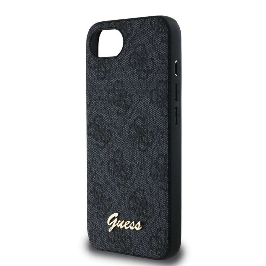 Husa Guess 4G Script Logo MagSafe pentru iPhone 16e, Neagra (Bakr, GUHMPSE4HG4SHK) by www.silkase.ro
