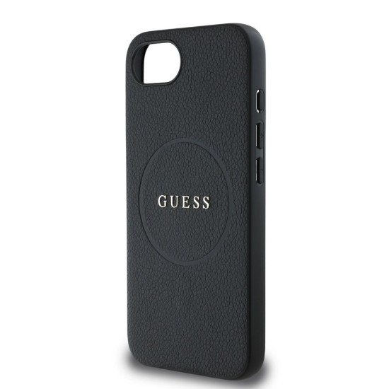 Husa Guess PU Grained Classic Logo MagSafe pentru iPhone 16e, Neagra (Bakr, GUHMPSE4PGHSMMK) by www.silkase.ro