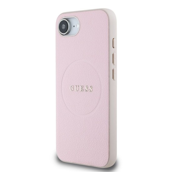 Husa Guess PU Grained Classic Logo MagSafe pentru iPhone 16e, Roz Husa Guess PU Grained Classic Logo MagSafe pentru iPhone 16e, Roz (Bakr, GUHMPSE4PGHSMMP) by www.silkase.ro