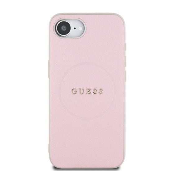 Husa Guess PU Grained Classic Logo MagSafe pentru iPhone 16e, Roz Husa Guess PU Grained Classic Logo MagSafe pentru iPhone 16e, Roz (Bakr, GUHMPSE4PGHSMMP) by www.silkase.ro