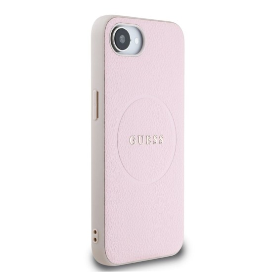 Husa Guess PU Grained Classic Logo MagSafe pentru iPhone 16e, Roz Husa Guess PU Grained Classic Logo MagSafe pentru iPhone 16e, Roz (Bakr, GUHMPSE4PGHSMMP) by www.silkase.ro