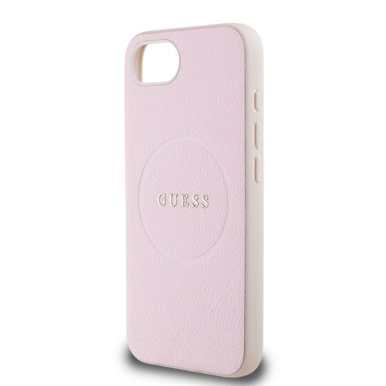 Husa Guess PU Grained Classic Logo MagSafe pentru iPhone 16e, Roz Husa Guess PU Grained Classic Logo MagSafe pentru iPhone 16e, Roz (Bakr, GUHMPSE4PGHSMMP) by www.silkase.ro