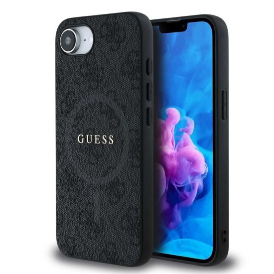 Husa Guess PU Leather 4G Colored Ring MagSafe pentru iPhone 16e, Neagra Husa Guess PU Leather 4G Colored Ring MagSafe pentru iPhone 16e, Neagra (Bakr, GUHMPSE4G4GFRK) by www.silkase.ro