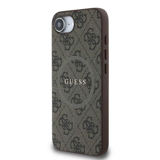 Husa Guess PU Leather 4G Colored Ring MagSafe pentru iPhone 16e, Maro Husa Guess PU Leather 4G Colored Ring MagSafe pentru iPhone 16e, Maro (Bakr, GUHMPSE4G4GFRW) by www.silkase.ro