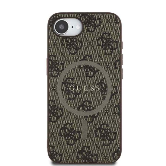 Husa Guess PU Leather 4G Colored Ring MagSafe pentru iPhone 16e, Maro Husa Guess PU Leather 4G Colored Ring MagSafe pentru iPhone 16e, Maro (Bakr, GUHMPSE4G4GFRW) by www.silkase.ro