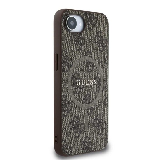 Husa Guess PU Leather 4G Colored Ring MagSafe pentru iPhone 16e, Maro Husa Guess PU Leather 4G Colored Ring MagSafe pentru iPhone 16e, Maro (Bakr, GUHMPSE4G4GFRW) by www.silkase.ro