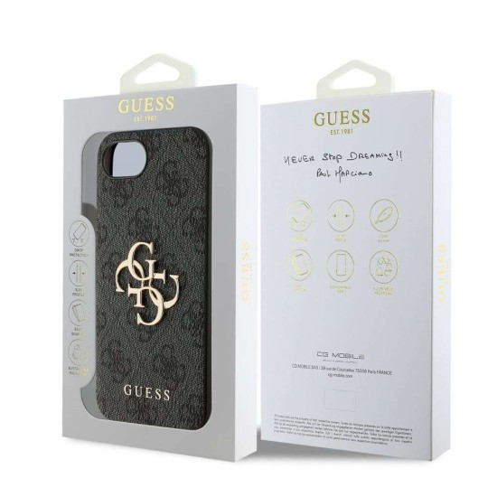 Husa Guess PU 4G Metal Logo pentru iPhone 16e, Gri Husa Guess PU 4G Metal Logo pentru iPhone 16e, Gri (Bakr, GUHCPSE44GMGGR) by www.silkase.ro