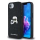 Husa Karl Lagerfeld Fixed Glitter Metal K&CH pentru iPhone 16e, Neagra (Bakr, KLHCPSE4PFGKCPK) by www.silkase.ro