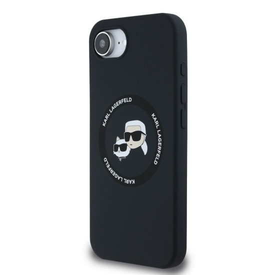 Husa Karl Lagerfeld Liquid Silicone K&CH Heads MagSafe pentru iPhone 16e, Neagra Husa Karl Lagerfeld Liquid Silicone K&CH Heads MagSafe pentru iPhone 16e, Neagra (Bakr, KLHMPSE4SKCHTCK) by www.silkase.ro