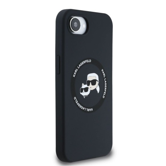 Husa Karl Lagerfeld Liquid Silicone K&CH Heads MagSafe pentru iPhone 16e, Neagra Husa Karl Lagerfeld Liquid Silicone K&CH Heads MagSafe pentru iPhone 16e, Neagra (Bakr, KLHMPSE4SKCHTCK) by www.silkase.ro