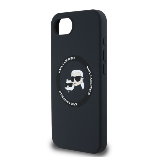 Husa Karl Lagerfeld Liquid Silicone K&CH Heads MagSafe pentru iPhone 16e, Neagra Husa Karl Lagerfeld Liquid Silicone K&CH Heads MagSafe pentru iPhone 16e, Neagra (Bakr, KLHMPSE4SKCHTCK) by www.silkase.ro