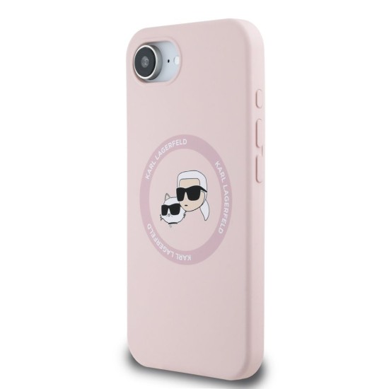 Husa Karl Lagerfeld Liquid Silicone K&CH Heads MagSafe pentru iPhone 16e, Roz Husa Karl Lagerfeld Liquid Silicone K&CH Heads MagSafe pentru iPhone 16e, Roz (Bakr, KLHMPSE4SKCHTCP) by www.silkase.ro