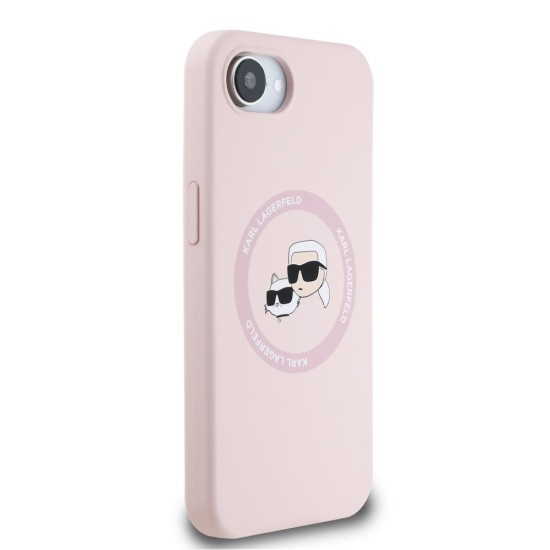 Husa Karl Lagerfeld Liquid Silicone K&CH Heads MagSafe pentru iPhone 16e, Roz Husa Karl Lagerfeld Liquid Silicone K&CH Heads MagSafe pentru iPhone 16e, Roz (Bakr, KLHMPSE4SKCHTCP) by www.silkase.ro