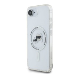 Husa Karl Lagerfeld IML K&CH Heads Metal Frame MagSafe pentru iPhone 16e, Transparenta Husa Karl Lagerfeld IML K&CH Heads Metal Frame MagSafe pentru iPhone 16e, Transparenta