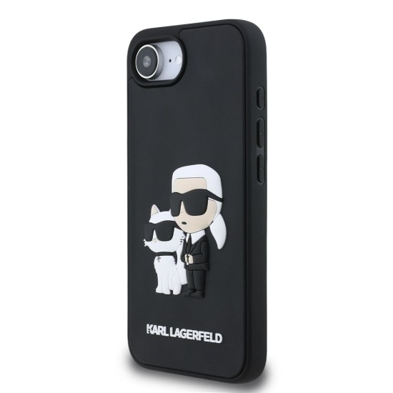 Husa Karl Lagerfeld 3D Rubber Karl and Choupette pentru iPhone 16e, Neagra Husa Karl Lagerfeld 3D Rubber Karl and Choupette pentru iPhone 16e, Neagra (Bakr, KLHCPSE43DRKCNK) by www.silkase.ro
