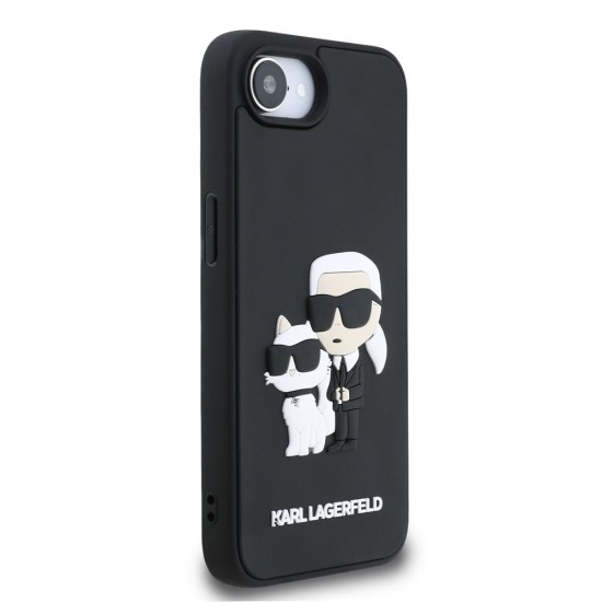 Husa Karl Lagerfeld 3D Rubber Karl and Choupette pentru iPhone 16e, Neagra Husa Karl Lagerfeld 3D Rubber Karl and Choupette pentru iPhone 16e, Neagra (Bakr, KLHCPSE43DRKCNK) by www.silkase.ro