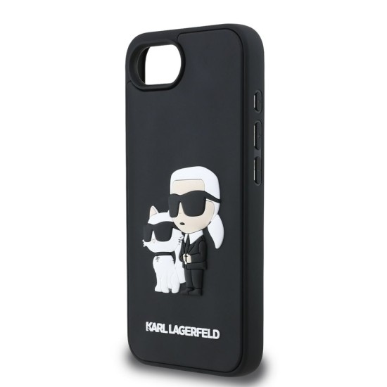 Husa Karl Lagerfeld 3D Rubber Karl and Choupette pentru iPhone 16e, Neagra Husa Karl Lagerfeld 3D Rubber Karl and Choupette pentru iPhone 16e, Neagra (Bakr, KLHCPSE43DRKCNK) by www.silkase.ro