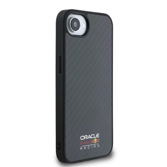 Husa Red Bull Carbon Shiny Logo MagSafe pentru iPhone 16e, Neagra (Bakr, RBHMPSE424CFILSK) by www.silkase.ro