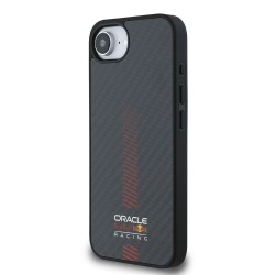 Husa Red Bull Carbon Powerbar MagSafe pentru iPhone 16e, Neagra