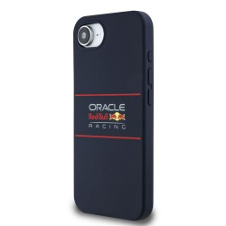 Husa Red Bull Silicone Horizontal Logo MagSafe pentru iPhone 16e, Bleumarin