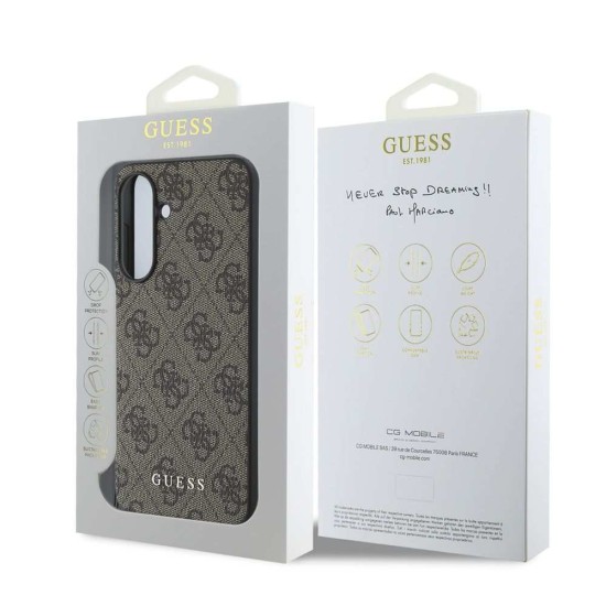 Husa Guess 4G Charm pentru Samsung Galaxy A56, Maro (Bakr, GUHCSA56GF4GBR) by www.silkase.ro