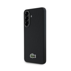 Husa Lacoste Iconic Petit Pique Woven Logo MagSafe pentru Samsung Galaxy A56, Neagra